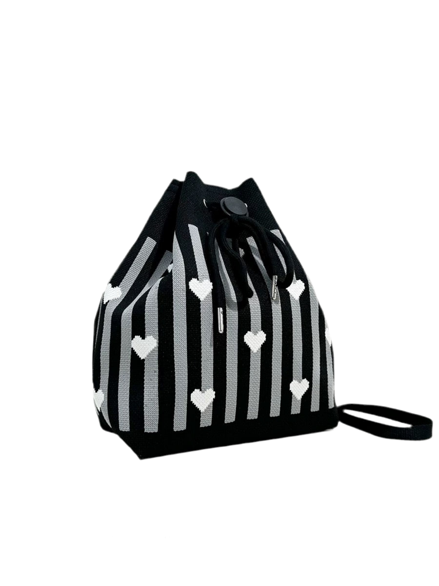 ニットストライプのトートバッグ