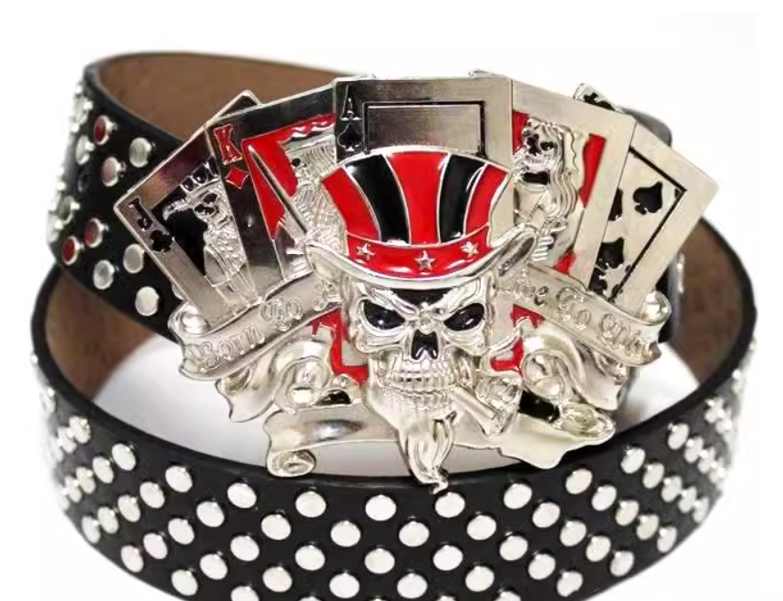 リベットを使用したヒップホップスタイルのベルト