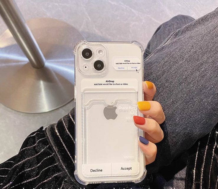 シリコンホワイトスペーサー(ポラロイドを収納可能)iPhoneケース