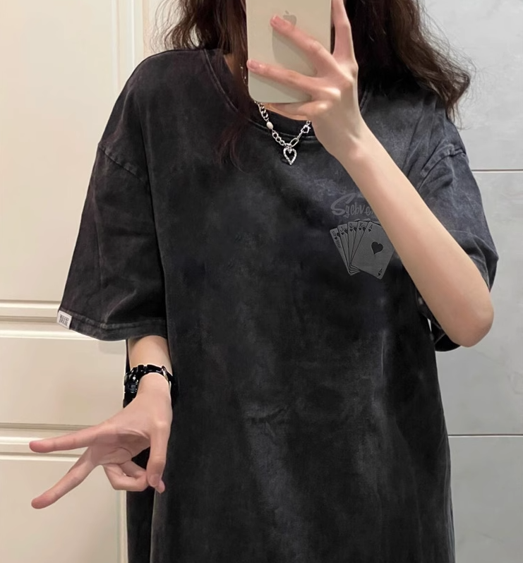 アメリカンレトロなプリント半袖Tシャツ