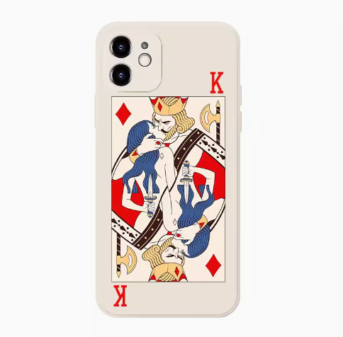 ダイヤモンド K ホワイト キング クイーン カップル スタイル プラム J iPhone ケース