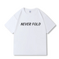 夏用半袖「NEVER FOLD」白Tシャツ