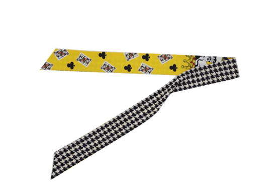 イエローのポーカースタイルの多機能スカーフ